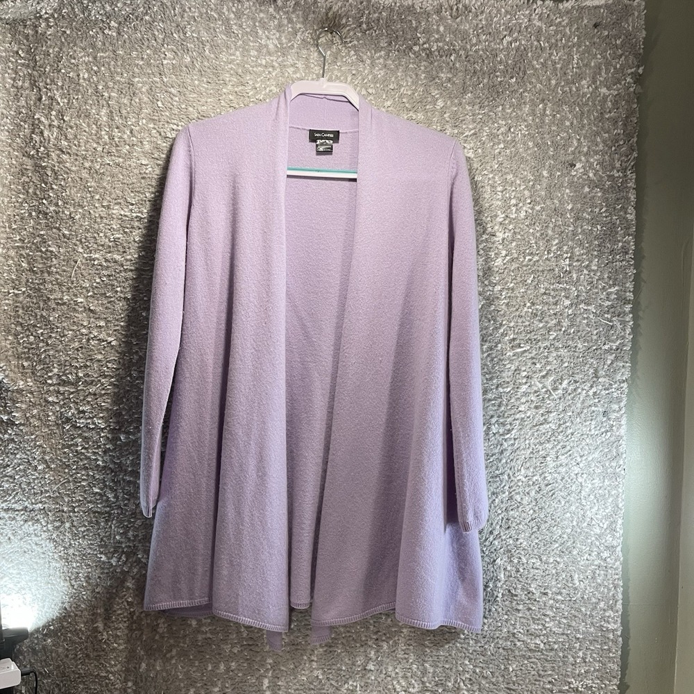 Sara Campbell Cardigan Sweater XS Cashmere Open Topper Minimalist Academia